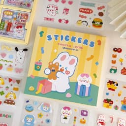 25/100 Pcs Cartoon Cute Sticker Pack Handbook Material Sticker Waterproof Handbook Sticker