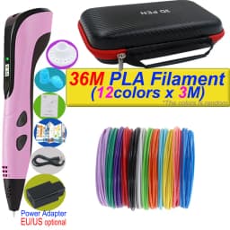 2026 New 3D Printing Pen DIY Three-dimensional Painting Children Toys With LCD Screen Power Adapter 200M PLA Filament Toys Gift