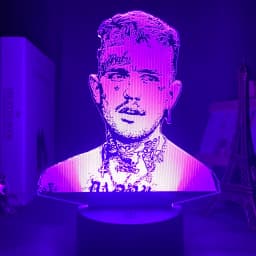 American Rapper Lil Peep Led Night Light for Home Decoration Colorful Nightlight Gift for Fans Dropshipping 3d Lamp Celebrity