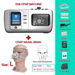 Resoxy DS6 Auto CPAP Machine Automatic Pressure Adjustment Device For Sleep Heated 28dB Low Noise with SD-card For Home Travel