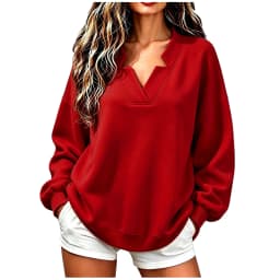 Womens Casual Long Sleeve Tee Shirts Crew Neck Sweatshirts Pullover Tops For Women Lady Zip up Hoodie
