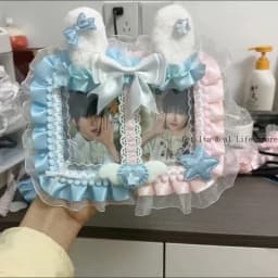 6 in 1 Blue Ita Bag Decorations Kits Set Ribbons Girls Kawaii DIY Card Badge Display Women Pink Insert Itabag Accessories H373