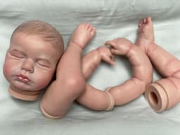 Kits Reborn 19 Inch Lou Lou And Levi Painted Hair Bebe Doll Kits Handmade Lifelike Newborn Babies Unfinished DIY Painted Kits