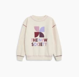 New Trend 26Aw TNS Style Pure Cotton Sweatshirt Top for Boys and Girls Pretty Girls