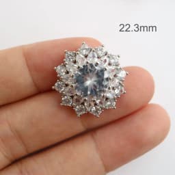 5pc Luxury Crystal Buttons Rhinestone Cubic Zirconia Button for Clothes Decorative CZ Sewing Cashmere Knit Cardigan