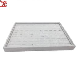 35X24X3Cm Flannel Jewelry Tray 100 Digit Ring Display Storage Jewelry Display Props Ring Trays Dedicated Dustproof Plastic Cover