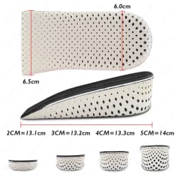 Half Shoe Insoles Heel Insert Sport Cushion Height Increase EVA Memory Foam Heel Lifting 2/3/4/5CM Taller Invisible Heighten Pad