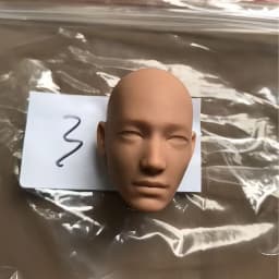 YUNYI 1/6 Male Doll Bald Head Super White Beige Brown Skin Doll Parts for DIY Makeup Practice Collectible Figure Accessories