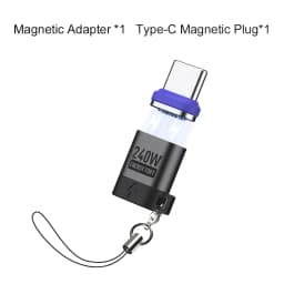 PD 240W Fast Charging Magnetic USB C Adapter Extender 480Mbps Data Transfer Type C Adapter For Samsung Iphone 17 Type C Devices