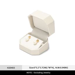 Oirlv Wedding Ring Box Leather Jewelry Box Earring Bracelet Necklace Box Gift Jewelry Organizer Ring Box for Engagement Proposal