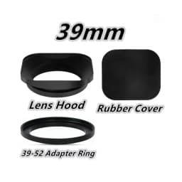 Square Shape Lens Hood 37mm 39mm 40.5mm 43mm 46mm 49mm 52mm For Canon Nikon Fujifilm Leica Panasonic