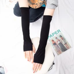 New Gothic Lolita Anime Solid Soft Rock Punk Gloves JK Girls Mittens Oversleeve Men Women Sun Block Cuff Fingerless Arm Warmers