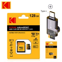 KODAK 100% Original Micro SD Card 16GB 32GB 64GB 128GB 256GB Microsd Memory Card Class10 SDXC U3 4K TF Card for Drone Phone