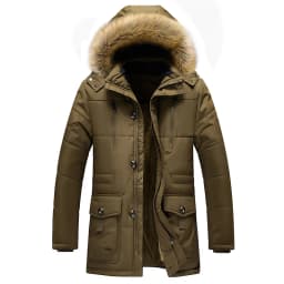 Men Winter Coat New Windproof Fleece Warm Thick Jacket Parkas Oversize Men Fashion Hooded Fur Collar Jacket Classic Casual Parka