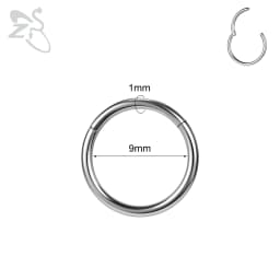 ZS 1 PC G23 Titanium Steel Round Nose Ring Men Women 20/18/16G Septum Piercings Ear Cartilage Helix Piercing Body Jewelry 6-14MM