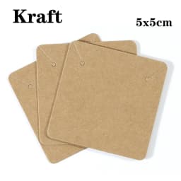 50pcs Black Coffee White Kraft Paper Cards For DIY Jewelry Necklace Earrings Bracelet Display Cards Wholesale