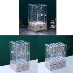 Hanging Jewelry Organizer Box Clear Display Stand with Drawers for Earring Rings Necklace Hanging Jewelry Organizer Box