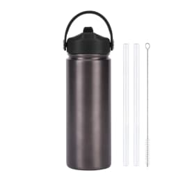 Insulated Water Bottle 500ml Custom Text/Logo - 304 Steel, 24H Cold, Office & Gym Essentials
