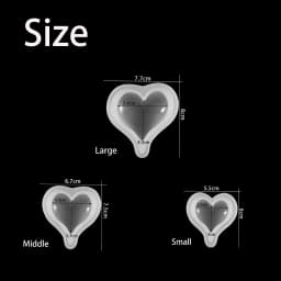 3D Love Heart Shape Silicone Molds Cake Pudding Decoration Epoxy Resin Molds For DIY Jewelry Making Resin Crafts Accessories