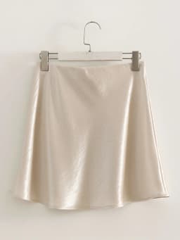 Black Satin Mini Skirts Women Summer Elegant A Line Skirt Ladies Office Beige Elastic Waist Women's Short Satin Skirt Brown 2026