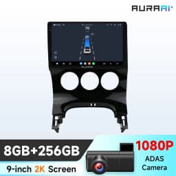 AI Voice Control Car Intelligent Screen for Peugeot 3008 2009-2015 Carplay Android Auto radio 2K multimedia player ADAS+360 Cam