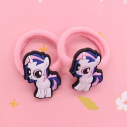 2Pcs/Set Sweet Cake Ice Cream Shape Hair Accessories Colorful Nylon Headband Kids Ponytail Holder Scrunchie Ornaments Gift