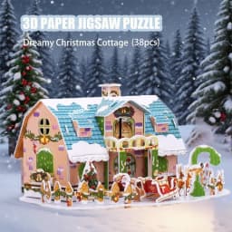 8 Style Christmas Castle Building 3D Puzzle Model X'max House Architecture Construction Jigsaw Puzzles Toys Kids Christmas Gift