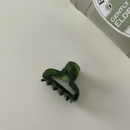 High-quality green twill acetate grab clip gentle back of the head shark clip bath clip hairpin headwear
