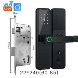 Tuya WiFi Smart Door Lock Biometric Fingerprint App Remote Unlocking Keyless Lock Electronic Door Lock