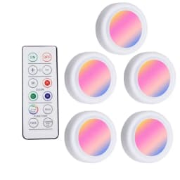 LED Puck light Remote Control 16 Color Changeable Dimmable Wireless Touch Sensor Battery Operated Kitchen Hallway Ambient light