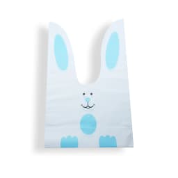 10/20pcs Cute Rabbit Ear Bags Plastic Cookie Candy Gift Bags For Easter Party Biscuits Snack Baking Packing Supplies Kids Gifts