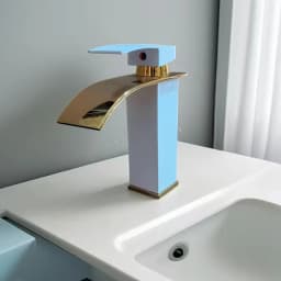 Waterfall Wash Basin Stainless Steel High And Low Faucet Black Hot And Cold Toilet Wash Basin Bathroom