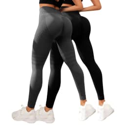 2pcs 3D Compression Leggings Cellulite Slimming Leggings Women High Waist Seamless Push Up Opaque Sport Pants For Yoga Fitness