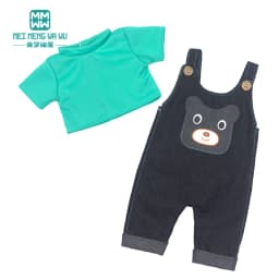 Clothes for Doll Fit 45 cm American Doll Accessories Fashion Denim Shorts Woolen Coat Jacket Dress Gift