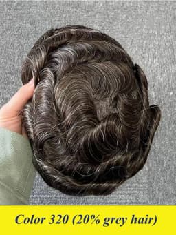 Bond--Male Hair Prosthesis Mono Lace,PU Front And NPU Back Men's Wig Durable Men's Capillary Prothesis 100% Natural Wigs For Men