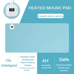 Electric Heat Mouse Pad Table Mat Display Temperature Heating Mouse Pad Keep Warm Hand For Office Computer Desk Keyboard Winter