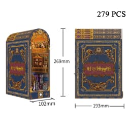 DIY Wooden Book Nook Shelf Insert Kits Miniature Cherry Blossom Bookends Japanese Doll Houses Toys Bookshelf Gifts Home Decor