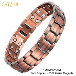 Copper Bracelet for Men 100% Pure Copper Magnetic Link Bracelets Jewelry Gift with Adjustable Sizing Tool
