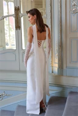 Kyoto White Simple Strapless Rhinestones Wedding Dresses Halter Mermaid Floor-length Customized Lace-up Back Formal Evening 2025