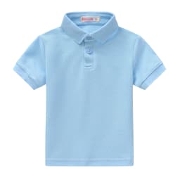Summer Boys and Girls Solid Color Short Sleeved T-Shirt Top, Children's Fashion Lapel Short Sleeved Polo Shirt, Formal Student O