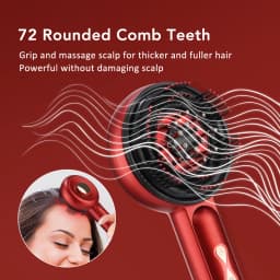 Electric Massage Comb Vibration Massager Red Blue Light Follicle Scalp Brush Hair Growth Anti Hair Loss Liquid Oil Applicator