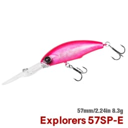 TSURINOYA Dive 2-4m Suspending Minnow 57mm 8.3g EXPLORERS 57SP Long Casting Pike Bass Fishing Lure Artificial Hard Bait Jerkbait