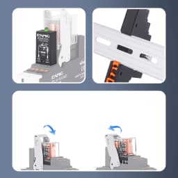 ENMG G2R-1 Ultra-Slim Electromagnetic Intermediate Relay DC24V 2NO 2NC DIN Rail Mount Industrial Automation Control Module Rail