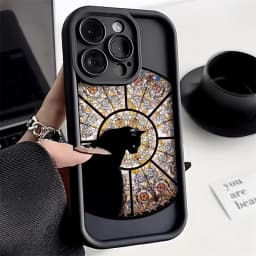 Candy Color Cute Cat Phone Case For iPhone 11 Case iPhone 13 15 12 14 16 Pro Max XR XS X 7 8 Plus SE 2020 Matte Shockproof Cover