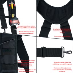 Tool Belt Suspenders Construction Bag Suspenders Padded Work belt Suspenders for Carpenter/Electrician/Roofing/Farmer work