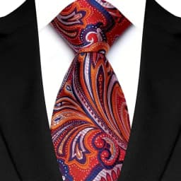 Luxury 8CM Mens Necktie Red Color Solid Stripes Paisley Ties For Man Groom Jacquard Woven Neck Tie For Business Wedding Party
