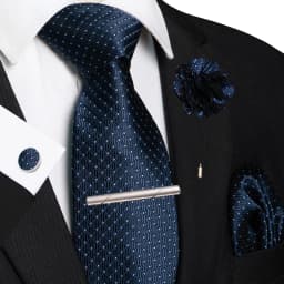 Brown Yellow Plaid Ties For Men Luxury 8cm Silk Tie Pin Pocket Square Cufflinks Tie Clip Set Business Party Wedding Accessories