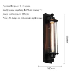 Retro Industrial style Iron Wall Light Corridor Staircase Restaurant Loft Bedroom Lamp Bedside House Decor Indoor LED Lighting