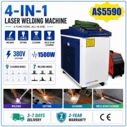 4 in 1 Fiber Laser Welding Machine 1500W 2000W 3000W Handheld Laser Guns Welding Weldseam Cleaning Cutting Laser Welder EU STOCK