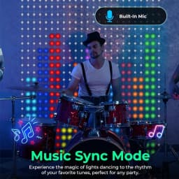 Smart RGBIC Curtain Lights LED Fairy Lights App Control Music Sync DIY Pattern IP67 Waterproof for Bedroom Backdrop Decoration
